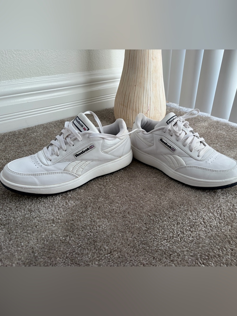 Reebok Men's Low-Top White Leather Sneakers